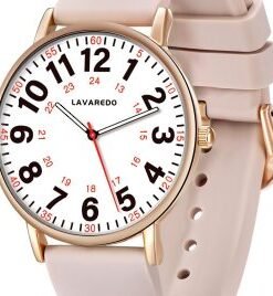 Nurse Watch for Nurses Doctors Women Men,Waterproof Analog Watches with Luminous Dial and Japanese Quartz Movement,Easy to Read Military Time Watch with Second Hand, 12/24 Hours,Silicone Band