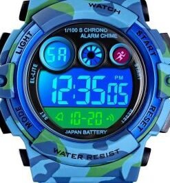 Watch Kids Sports Watch Multi Function Digital Watches Colorful LED Display Waterproof Wristwatches for Children with Band
