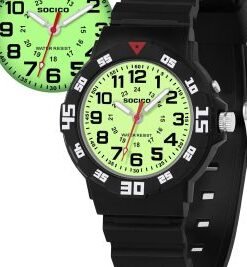 Watch with Light for Waterproof Time Teaching Watch with Soft Band