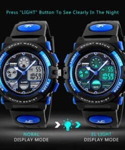 Kids Sports Watch Waterproof Boys Multi-Function Digital Wristwatch LED Alarm Stopwatch