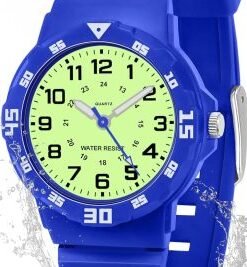 Waterproof Watch for Women 24 Hour Time Dial