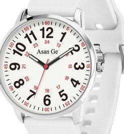 Professionals Students Women Men Waterproof Watch 24 Hour Time  Easy to Read Dial with Second Hand