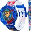 Accutime Paw Patrol Kids’ Digital Watch with Blue Case, Comfortable Blue Strap, Easy to Buckle – Official 3D Character on the Dial, Safe for Children – Model: PAW4015