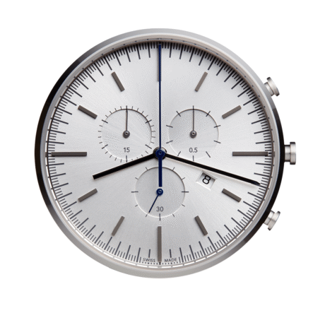 M42 PreciDrive chronograph watch in polished steel